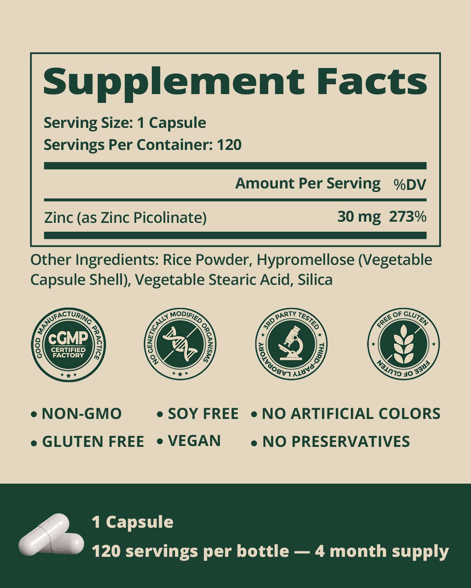 Zinc Picolinate 30mg