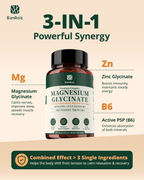 Magnesium Glycinate 275mg with Zinc & B6, 180 Caps