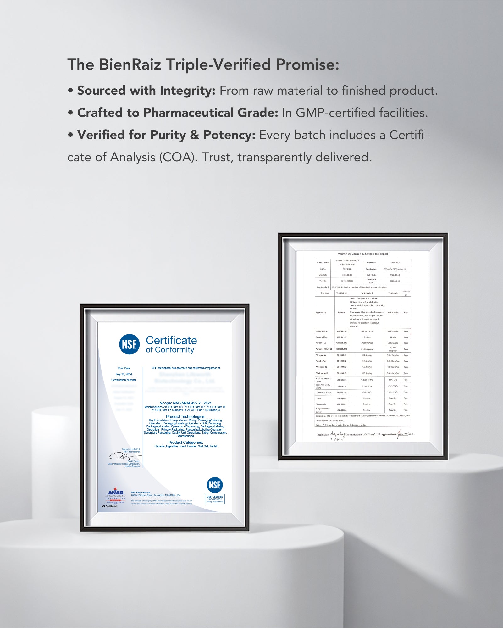 2-in-1 Vitamin D3 K2 Supplement 5000IU 100mcg MK-7