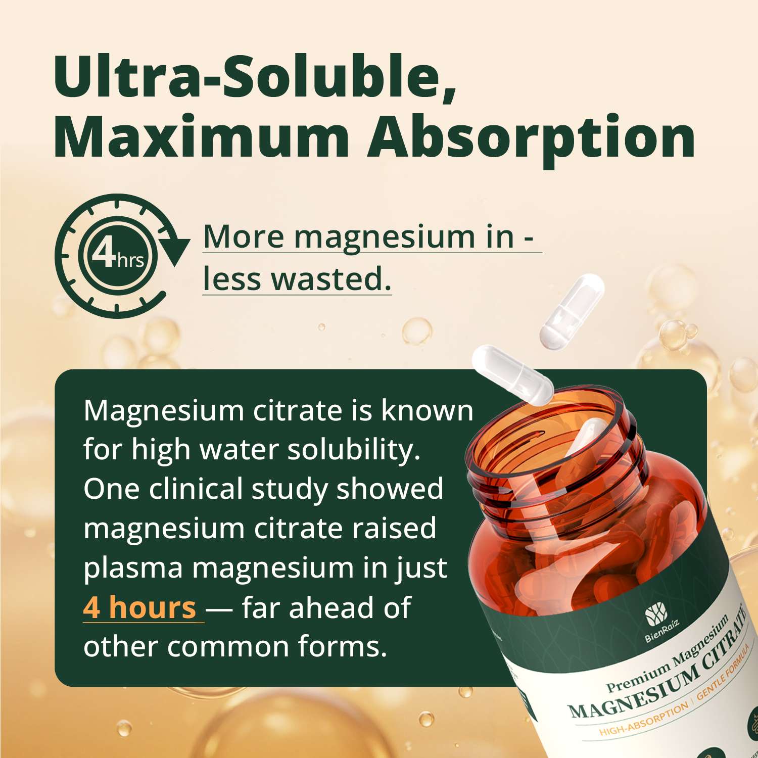 Magnesium Citrate, 230mg Elemental Magnesium, 120 Capsules
